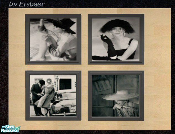 Sims 2 — Reflex Prague Paintings - Black and White by Eisbaerbonzo — Painting to match my Reflex Hall in black