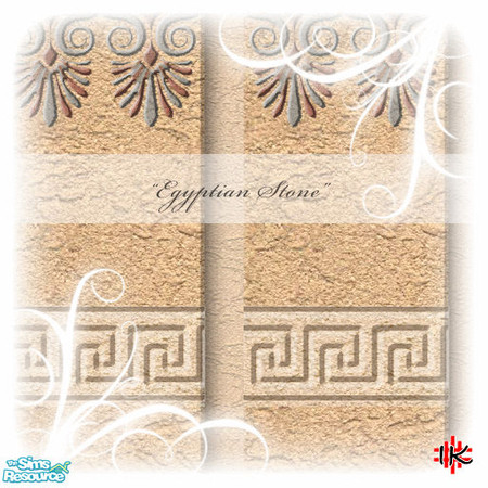 Sims 2 — Egyptian Stone by InouKai — All the Egyptian lords and lordesses can enjoy this new wall style!