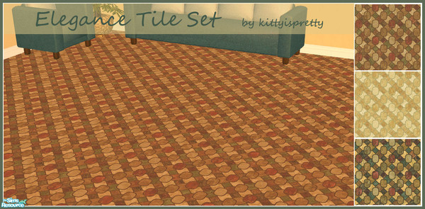 Sims 2 — Elegance Tile Set by kittyispretty69 — A set of three beautiful and elegant tiles for your fanciest of sim homes