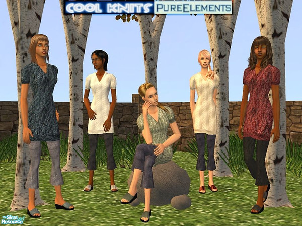 Sims 2 — Cool Knits by SaeraMaples — A set of warm clothing to enjoy the cool fall air.