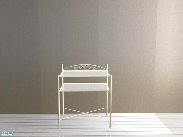 Sims 2 — Coral wrought Iron Bedroom Recolors - Endtable by ShinoKCR — 