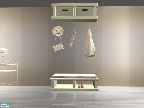 Sims 2 — Coral wrought Iron Bedroom Recolors - Wallunit Loveseat by ShinoKCR — 