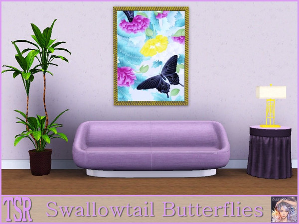 Sims 3 — Swallowtail Butterflies by ziggy28 — Swallowtail Butterflies. Recolourable frame. TSRAA