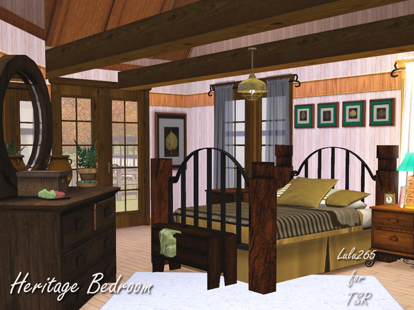 Sims 3 — Heritage Bedroom by Lulu265 — Another collaboration from me and Wolfspryte! The Heritage Bedroom Collection... A