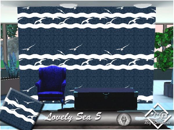 Sims 3 — Lovely Sea 5 by Devirose — Texture created by Devirose-No need expansion pack,base game compatible-Enjoy^^No