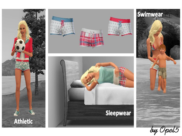 Sims 3 — Summertime Short by opel5 — It is summer, so your female adult and young adult Sims need this Short. This short