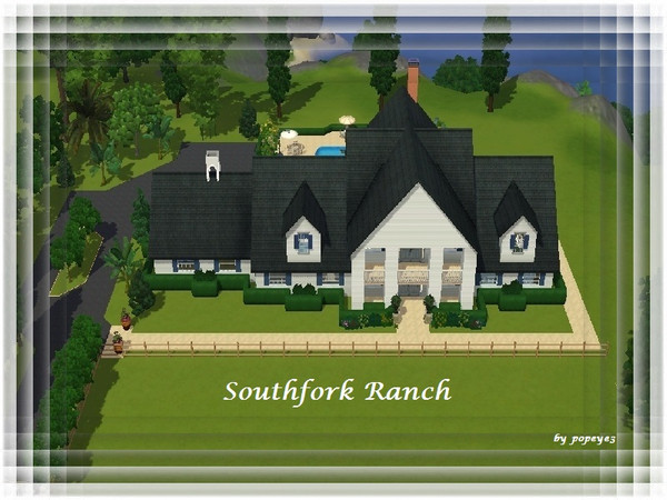 Sims 3 — Southfork Ranch by popeye3 — The Famous TV Home of the Ewings, Decorated as close as possible to the real house