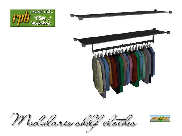 Sims 3 — S3C Modularis shelf 200 D clothes by ruhrpottbobo — S3C Modularis shelf 200 D clothes by ruhrpottbobo 