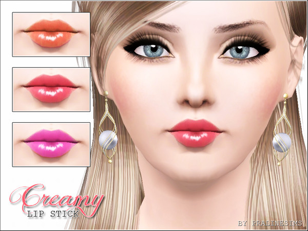Sims 3 — Creamy Lip Stick by Pralinesims — New shiny lip glosses for your sims! Your sims will love their new look ;) -