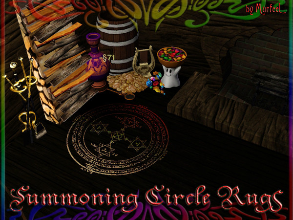Sims 3 — Summoning Circle Rugs by murfeel — Whether your sim is a practitioner of astrology, demonology, alchemy, I-Ching