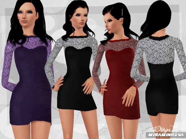 Sims 3 — Regain The Fire 3 by miraminkova — This set includes four unique mini dresses in different styles for every