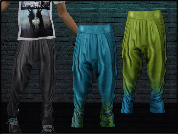 Sims 3 — MaleFashionSet2_HaremPants by Shojoangel — Hi, recolorable...enjoy