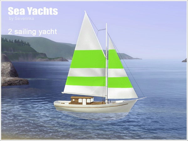 Sims 3 — Yacht 02 (2 Sail) by Severinka_ — Created by Severinka 2 sailing yacht Yachts are placed on the public lot at 50