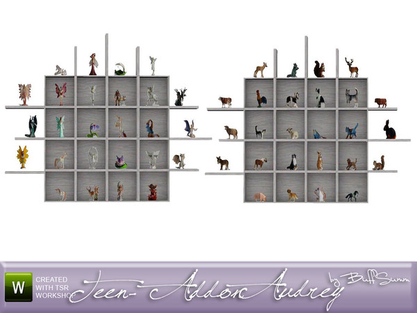 Sims 3 — Audrey Display Case Wall by BuffSumm — Display case hanging on the wall for the *Audrey Kids* set matching the