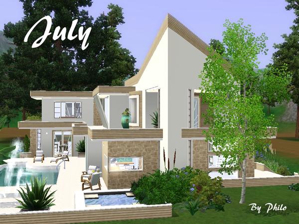 Sims 3 — July by philo — Do you have a large family but can't afford to buy a big property ? Then this villa is for you.