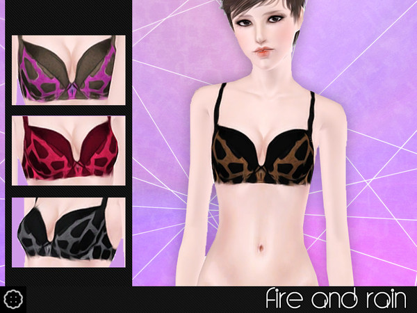 Sims 3 — Fire and Rain top by c0_0kie — Giraffe printed underwear for your female sims, both sexy and cute. 3