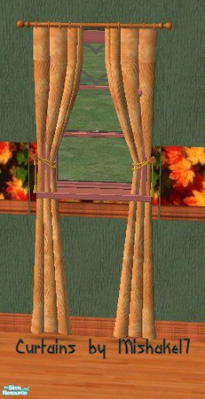 Sims 2 — TC 64 Fall Colors Bedroom - Curtains by mishakel7 — Part of my TC 64 set