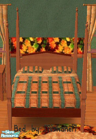 Sims 2 — TC 64 Fall Colors Bedroom - Bedding by mishakel7 — The Bedding for My TC 64 set