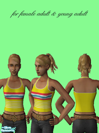 Sims 2 — top22 by accent25 — for female adult and young adult, university required