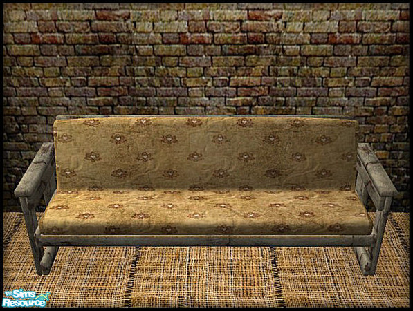Sims 2 — Poor Folk Furniture - Sofa by galilea — Old, beat up sofa but still comfortable, and affordable for that poor