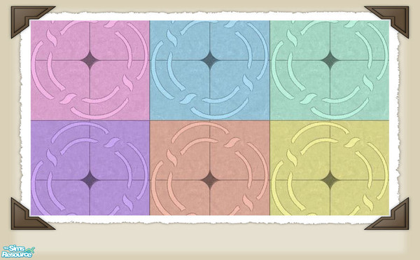 Sims 2 — Pastel Deco Tiles by blondemom63601 — Maxis tiles recolored in pastel colors