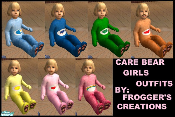 Sims 2 — Toddler Girl Care bear outfits by frogger1617 — Care bear outfits for you toddler girls