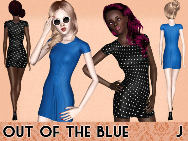 Sims 3 — Out of the Blue Dress by mysteryjack1 — A cute short-sleeved dress :)