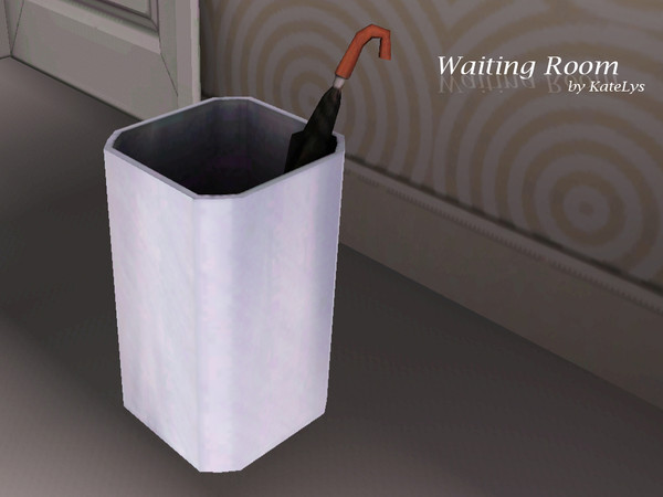 Sims 3 — Waiting Room Umbrella Can by katelys — It's a can for wet umbrellas. Decorative use only. Fully recolorable.