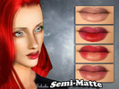 Sims 3 — Semi-Matte Lipstick by Es-Kribo — Teen-Elder Male&amp;amp;amp;amp;Female. Enjoy This classic semi-matte
