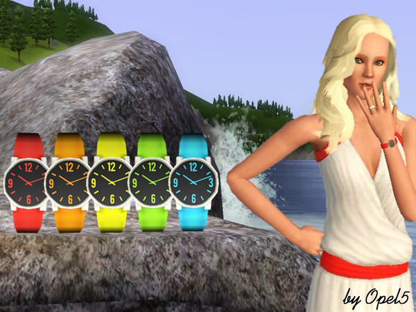 Sims 3 — Rainbow Watch for female by opel5 — This is a great Watch for female Sims. The Rainbow Watches are for young