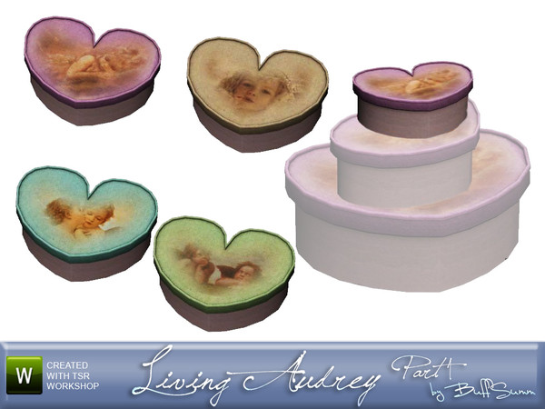 Sims 3 — Audrey Livingroom Heartbox small by BuffSumm — Decorative addon matching the Audrey Livingroom suitable for the