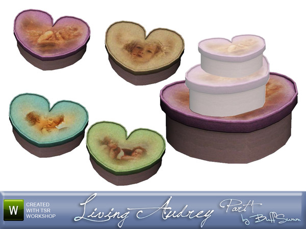 Sims 3 — Audrey Livingroom Heartbox Large by BuffSumm — Decorative addon matching the Audrey Livingroom suitable for the