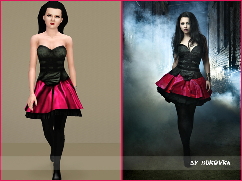 Sims 3 - Dress Amy Lee 1 by bukovka - Dress for the young and adult women. 
