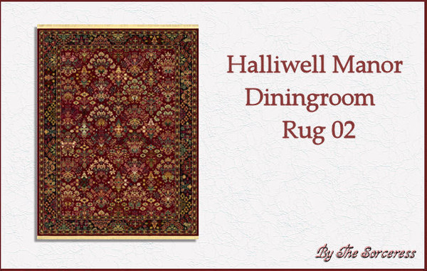 Sims 2 — Halliwell Manor Diningroom rug 02 by thesorceress — This is the second part of the Halliwell Manor Rugs set. All