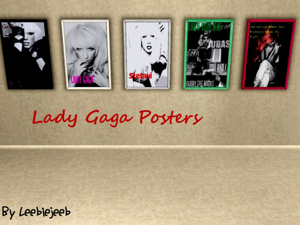 Sims 3 — Gaga Posters by Leebiejeeb2 — Posters Of Lady Gaga, I Hope You Like These! My First Posters/Paintings. Please