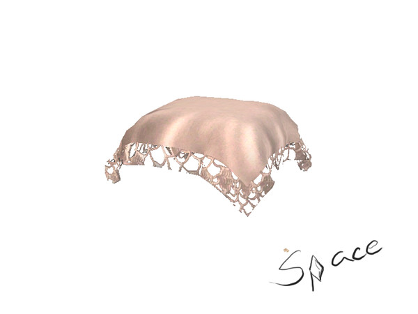 Sims 3 — Rossella bedroom - Footstool throw by spacesims — This is a piece of cloth to be draped over the fotostool. It