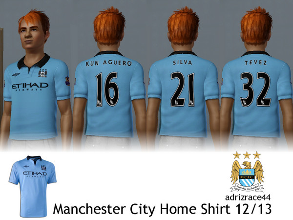 Sims 3 — Manchester City Home Shirt 12/13 by adrizrace44 — This is my Manchester City Home Shirt for the 2012-2013