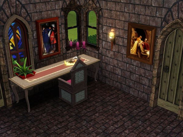 Sims 3 — medieval painting by ldanti2 — Edmund Blair Leighton God Speed is the name of the painting, I love building
