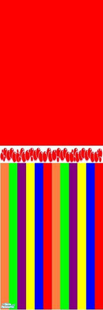 Sims 2 — Rainbow (Kiddies) Set - Rainbow Wall 2 by porcha27 — Rainbow wall 2 - part of the Rainbow (kiddie) set