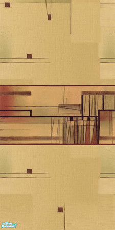 Sims 2 — Wall - Brown Contemporary Art by Sheera — Part of my Summer Abstract Walls & Floors Set, hope you\'ll like