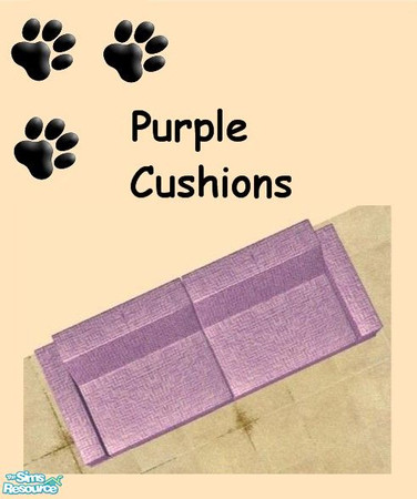 Sims 2 — Build a Couch Recolors Part 1 -  Purple Mr Section Cushions by MinnieMinPin — 