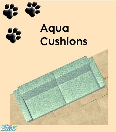 Sims 2 — Mr Section Recolors Part 2 - Aqua Mr Section Cushions by MinnieMinPin — 