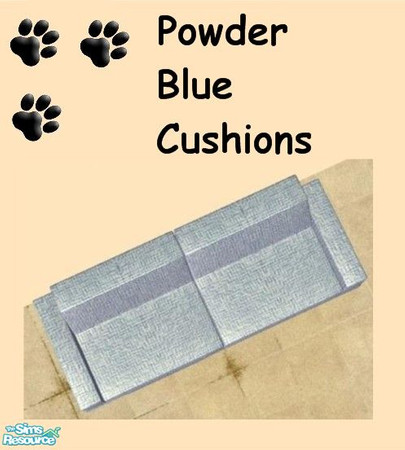 Sims 2 — Build a Couch Recolors Part 1 - Powder Blue Cushions by MinnieMinPin — 