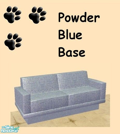 Sims 2 — Build a Couch Recolors Part 1 -  Powder Blue Mr Section Base by MinnieMinPin — 