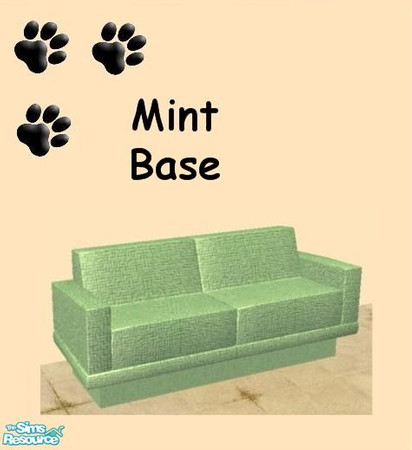 Sims 2 — Build a Couch Recolors Part 1 - Mint Mr Section Base  by MinnieMinPin — 