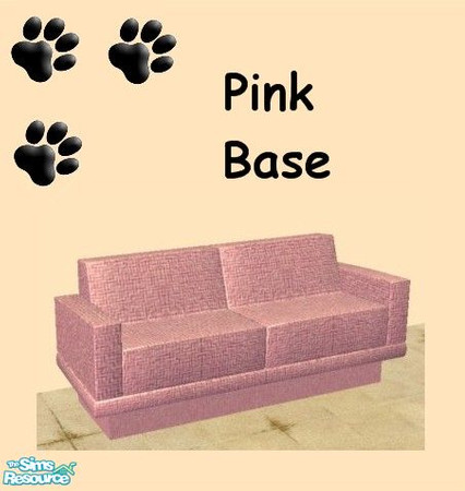 Sims 2 — Build a Couch Recolors Part 1 - Pink Mr Section Base by MinnieMinPin — 