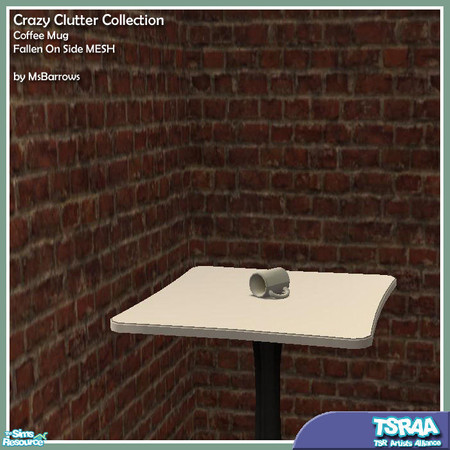 Sims 2 — Coffee Mug - On Side MESH by MsBarrows — Whether you prefer coffee or tea, or just need a handy container to