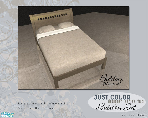 Sims 2 — Just Color Series Two Bedroom - Bedding-Millstone by froilan — Just color and nothing more. Series Two brings