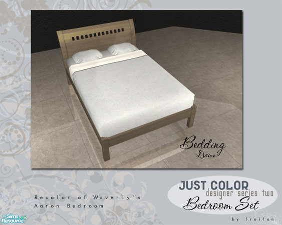 Sims 2 — Just Color Series Two Bedroom - Bedding-Dawn by froilan — Just color and nothing more. Series Two brings modern,