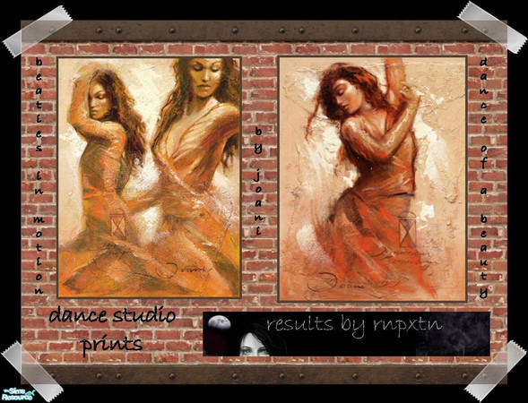 Sims 2 — Dance Studio Prints by rpaxton — Prints for your dance studio. Prints by Joanie, recolor of \"Grilled